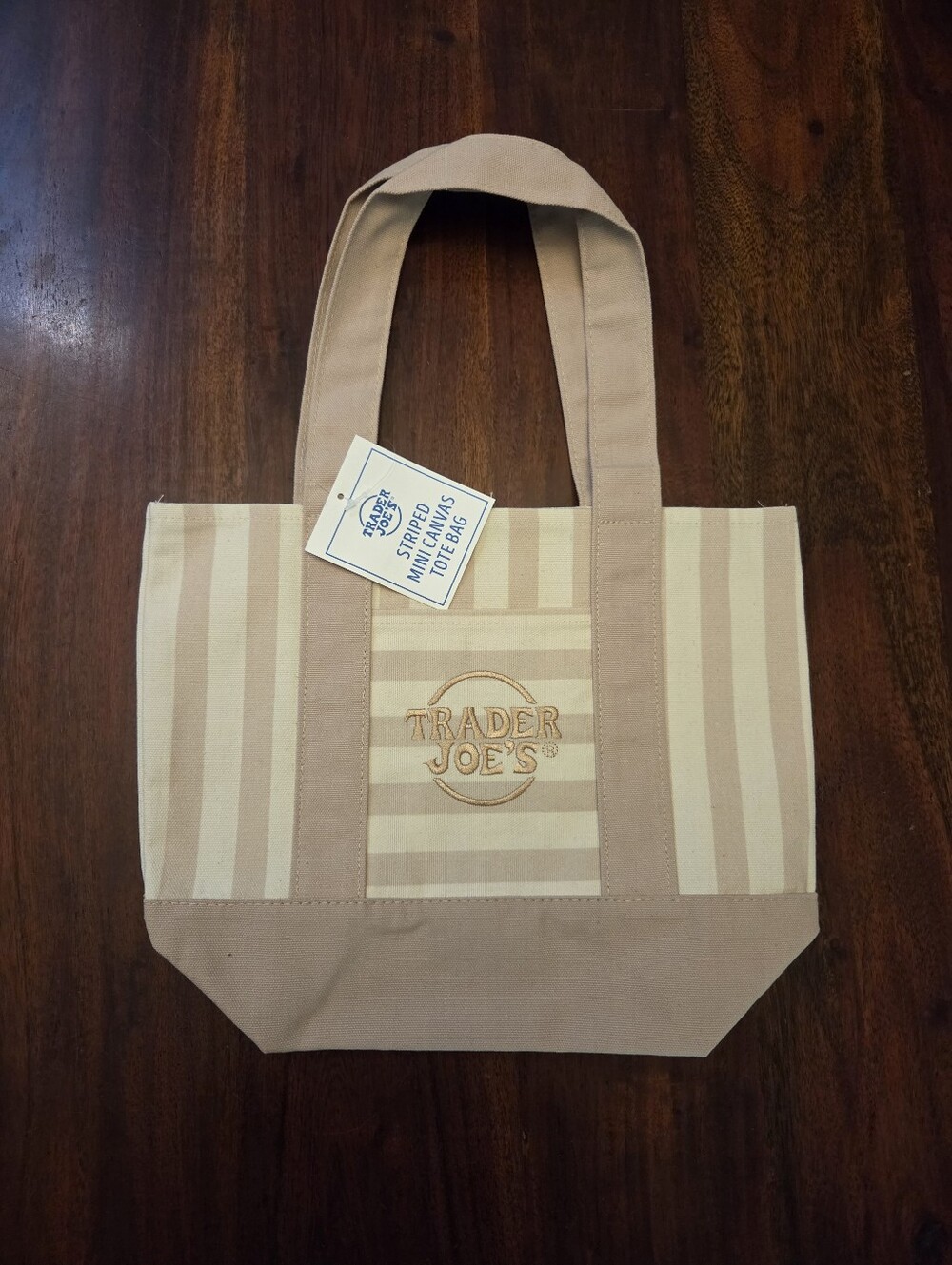 Trader Joe's Set of 4 Striped Mini Tote Bags - Picture 5 of 5